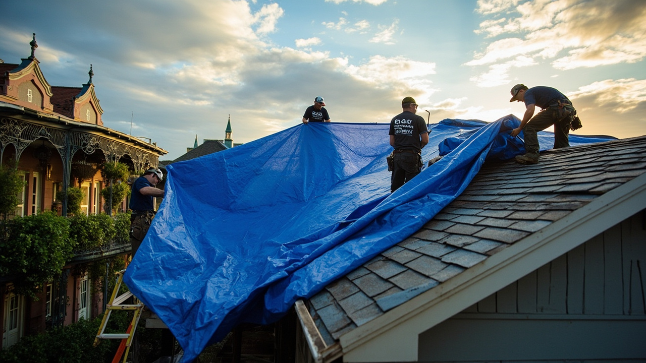 Why New Orleans Roofs Need Immediate Tarping After Storm Damage