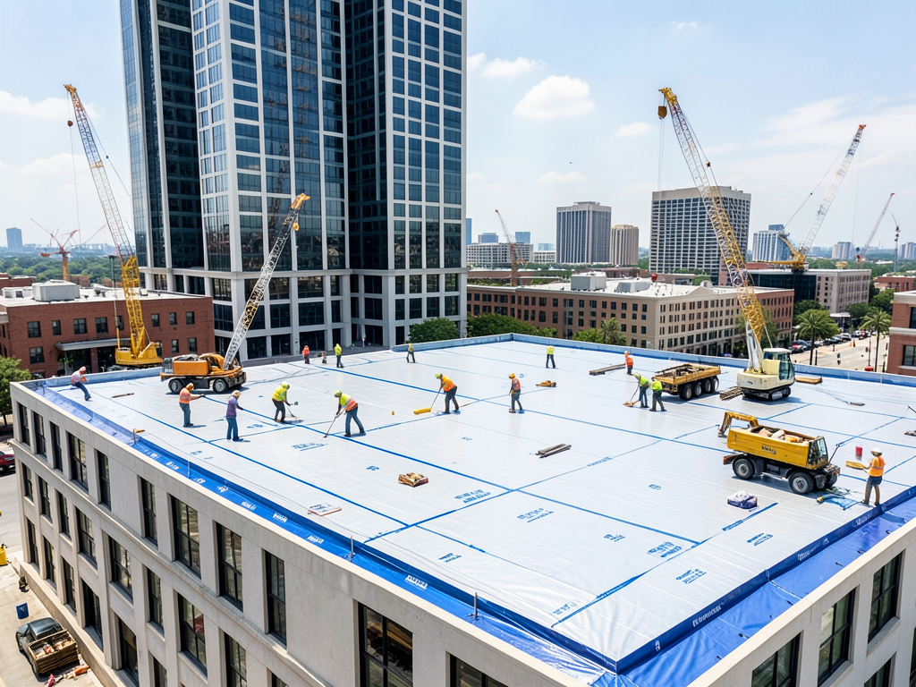 Flat roof replacement for commercial buildings in