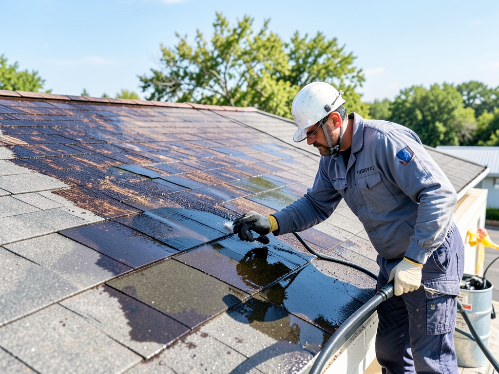 Removing Thick Moss and Algae From Shaded Roofs in Mandeville and Covington