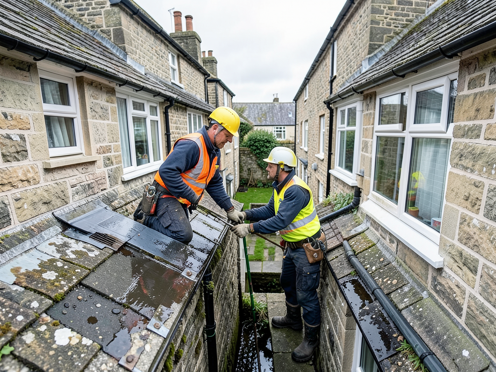 Who Is Responsible for a Leaking Shared Roof Line Between Two Irish Channel Cottages?